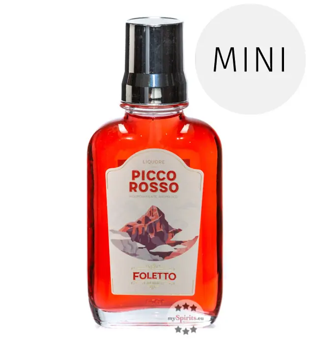 Foletto Picco Rosso - Himbeer Erdbeer Likör / 61 % Vol. / 0,1 Liter-Flasche