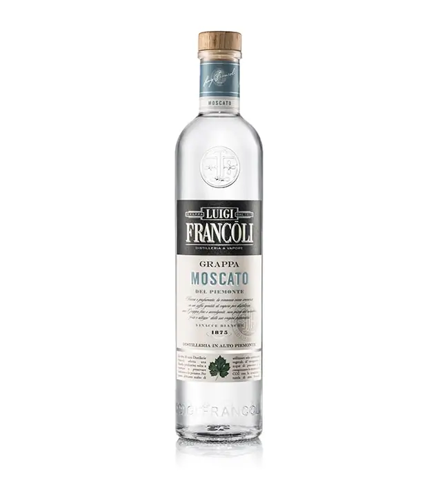 Francoli: Moscato del Piemonte Grappa / 41,5 % vol / 0,7 Liter-Flasche
