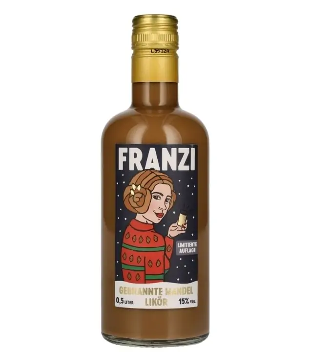 Franzi Gebrannte Mandel Likör / 15 % vol / 0,5 Liter-Flasche