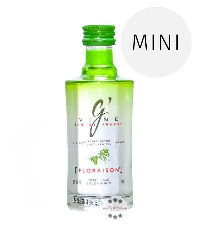 G’Vine Floraison Gin Miniatur / 40 % Vol. / 0,05 Liter-Flasche