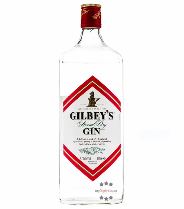 Gilbey’s Special Dry Gin / 47,5 % vol. / 1,0 Liter-Flasche