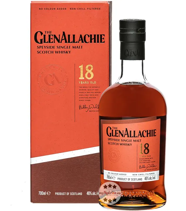 GlenAllachie 18 Years Speyside Single Malt Scotch Whisky / 46 % Vol. / 0,7 Liter-Flasche in Geschenkkarton