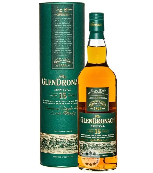 The Glendronach 15 Years Revival Highland Single Malt Scotch Whisky / 46 % Vol. / 0,7 l in Geschenkdose