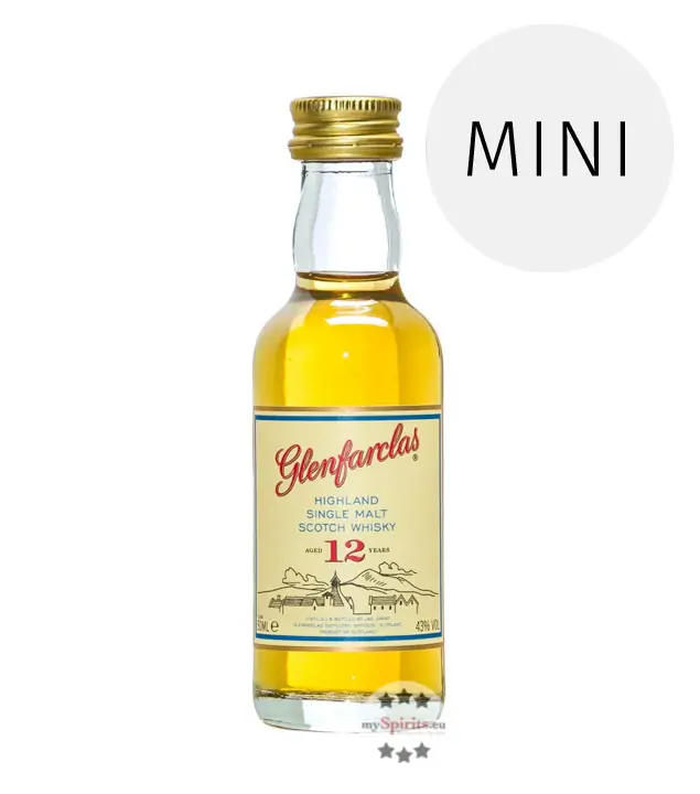 Glenfarclas 12 Jahre Highland Single Malt Scotch Whisky Mini / 43 % Vol. / 0,05 Liter-Flasche