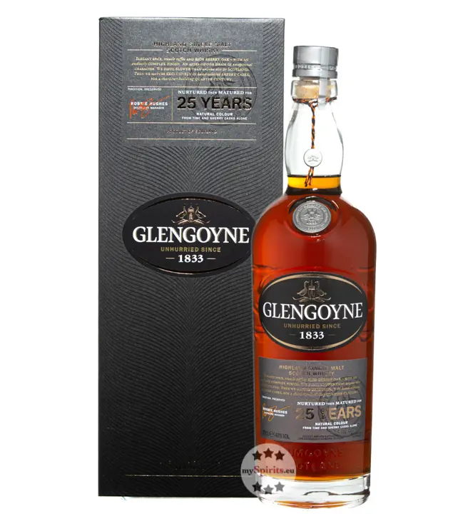 Glengoyne 25 Jahre Highland Single Malt Scotch Whisky / 48 % Vol. / 0,7 Liter-Flasche in Geschenkschatulle