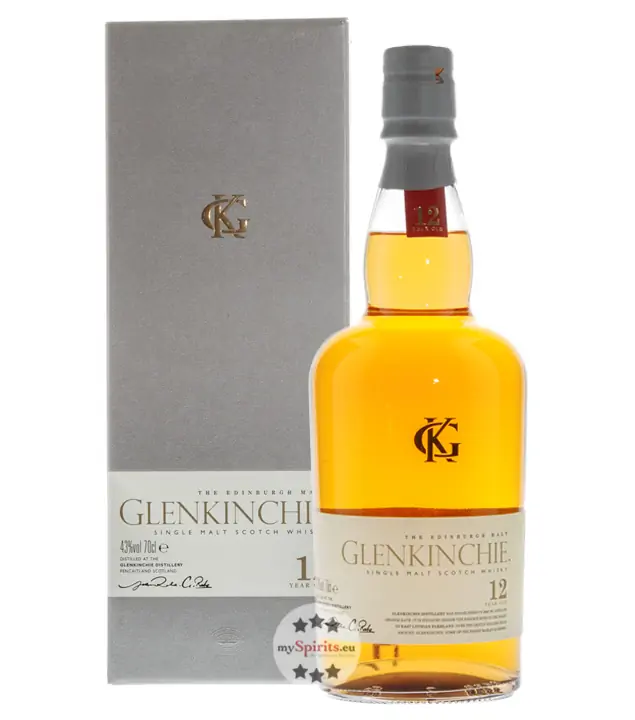 Glenkinchie 12 Years Old Single Malt Scotch Whisky – Lowlands Whisky / 43 % vol. / 0,7 Liter-Flasche in Geschenk-Box