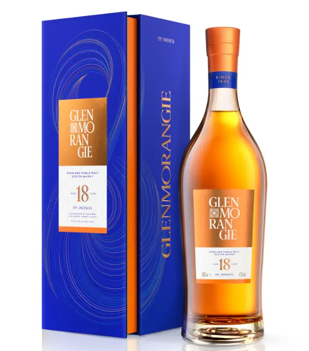 Glenmorangie 18 Jahre THE INFINITA Highland Single Malt Scotch Whisky / 43 % Vol. / 0,7 Liter-Flasche in Geschenkschatulle