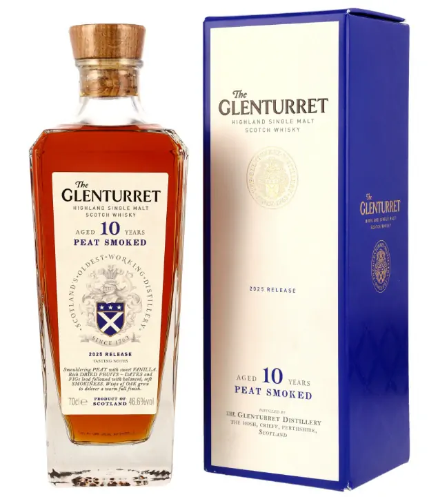 The Glenturret 10 Years Highland Single Malt Scotch Whisky / 40 % vol / 0,7 Liter-Flasche