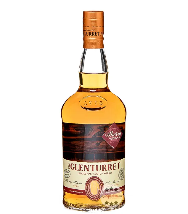 The Glenturret Sherry Cask Single Malt Scotch Whisky / 43 % vol / 0,7 Liter-Flasche