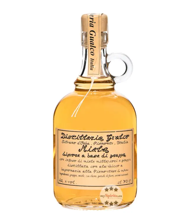 Distilleria Gualco Miele Honiglikör Liquore a Base di Grappa / 42 % vol / 0,7 Liter-Flasche