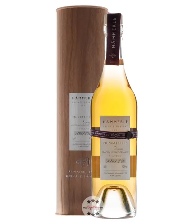 Hämmerle: Private Reserve Muskattraube / 40 % Vol. / 0,5 Liter-Flasche in Geschenkdose