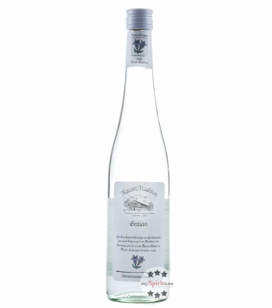 Hauser Tradition Enzian Schnaps /  37,5 % Vol. / 0,7 Liter