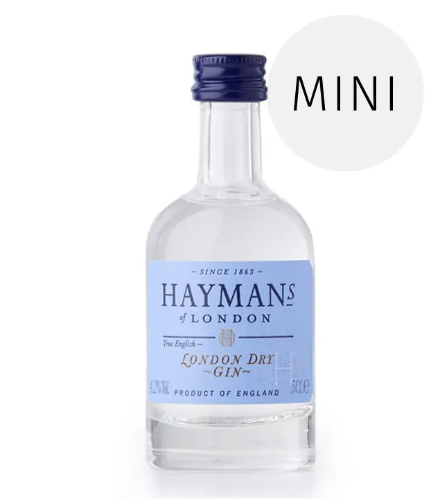 Hayman's London Dry Gin Miniatur / 41,2 % Vol. / 0,05 Liter-Flasche