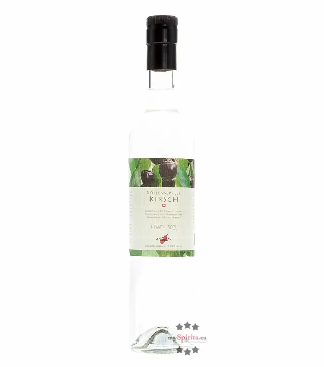 Humbel Dollenseppler Kirsch – Kirschbrand aus schweizerischen Kirschen / 43 % Vol. 0,5 Liter-Flasche