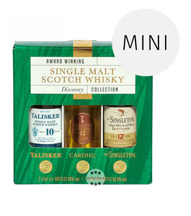 Classic Malts Single Malt Scotch Whisky Discovery Collection Probierset / 40–45,8 % Vol. / 3 x 0,05 Liter-Flasche in Geschenkbox