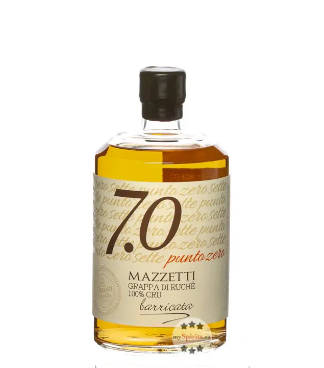 Mazzetti d’Altavilla Grappa 7.0 di Ruché Barricata / 43 % Vol. / 0,7 Liter-Flasche