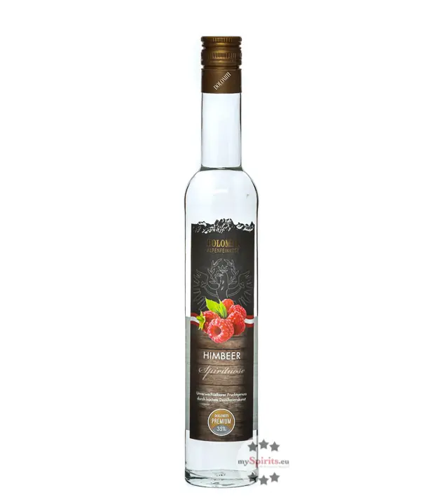 Dolomiti Himbeer Schnaps Premium / 35 % Vol. / 0,5 Liter-Flasche