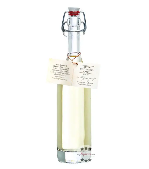 Prinz: Alter Bodensee-Apfel im Holzfass gereift / 41 % Vol. / 0,2 Liter-Flasche