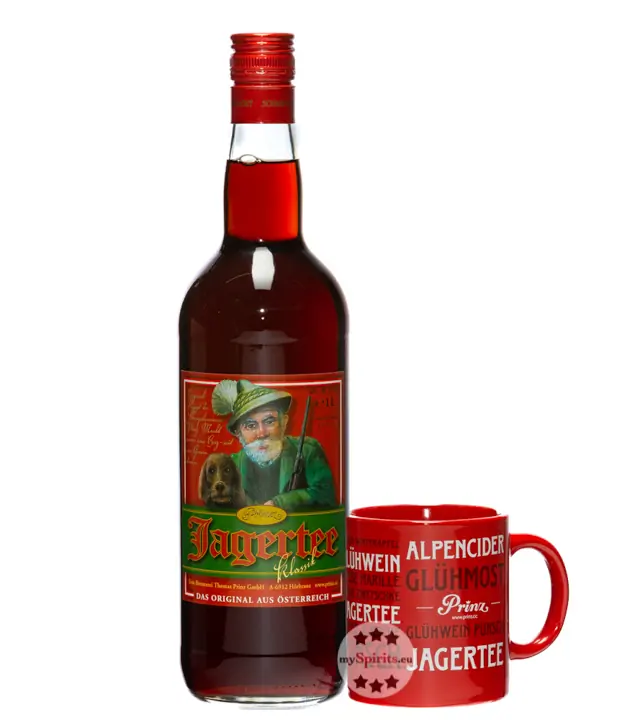 Prinz Jagertee Klassik inklusive Prinz Jagertee-Tasse / 40 % Vol. / 1,0 Liter-Flasche 