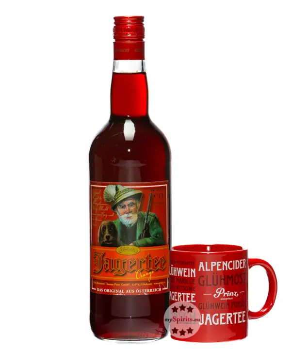 Prinz Jagertee Orange inklusive Prinz Jagertee-Tasse / 40 % Vol. / 1,0 Liter-Flasche