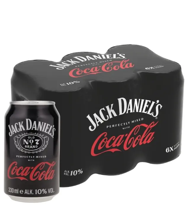 Jack Daniel's & Coca-Cola RTD 6er-Set / 10 % vol / 6 x 0,33 Liter-Dose inkl. 1,50 € Pfand