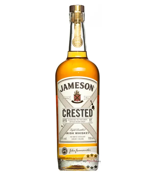 Jameson Crested Irish Whiskey - Triple Distilled / 40 % Vol. / 0,7 Liter-Flasche