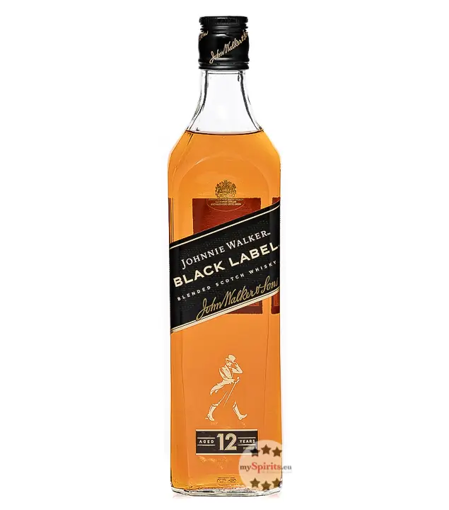 Johnnie Walker Black Label Blended Scotch Whisky – Aged 12 Years / 40 % vol. / 0,7 Liter-Flasche