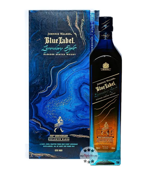 Johnnie Walker Blue Label Legendary Eight Blended Scotch Whisky / 43,8 % Vol. / 0,7 Liter-Flasche in Geschenkbox