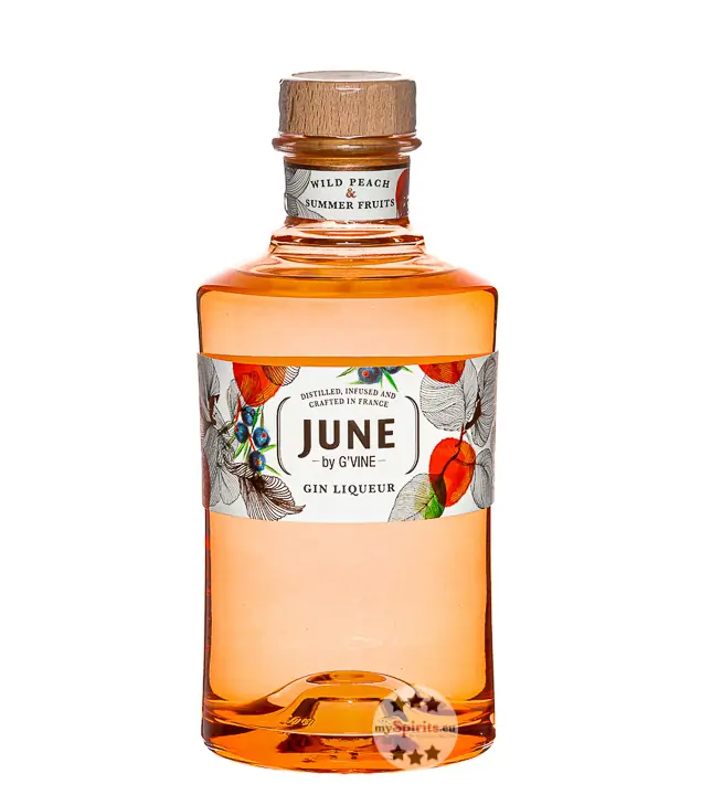 June by G'Vine Wild Peach & Summer Fruits Liqueur mit Gin / 30 % Vol. / 0,7 Liter-Flasche