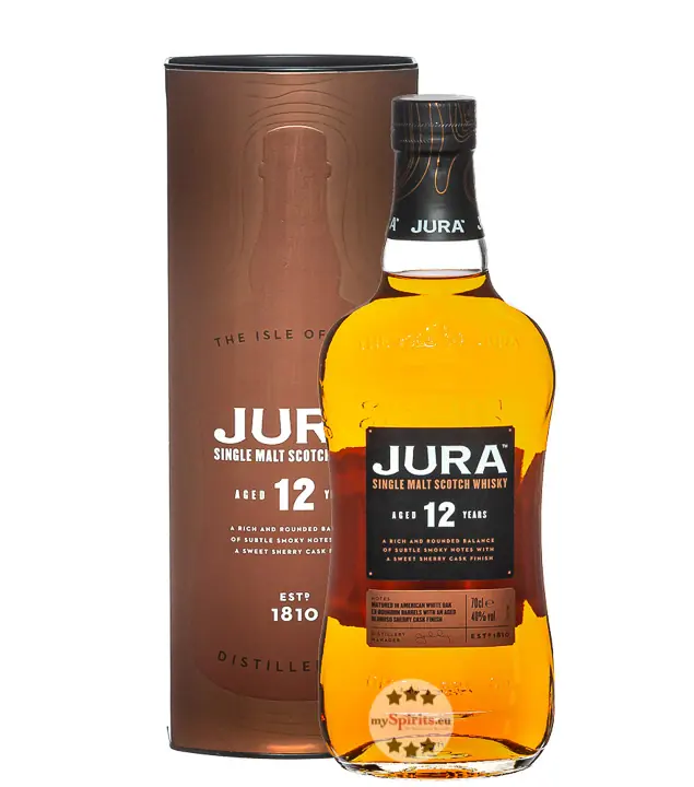 Jura 12 Jahre Single Malt Scotch Whisky / 40 % Vol. / 0,7 Liter-Flasche in Geschenkdose