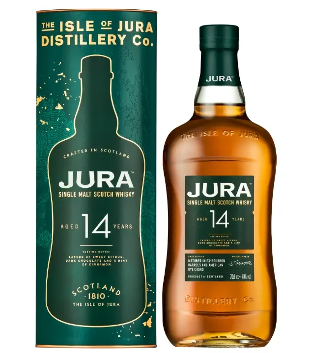 Jura 14 Jahre Single Malt Scotch Whisky / 40 % vol / 0,7 Liter-Flasche