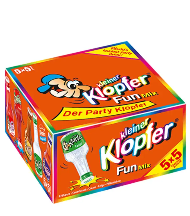 Kleiner Klopfer Fun Mix Likör-Miniaturen / 15 - 17 % vol / 25 x 0,02 Liter-Flasche