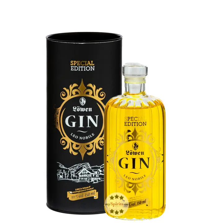 Bergbrennerei Löwen Leo Nobile Gin / 40 % Vol. / 0,35 Liter-Flasche in Geschenkverpackung