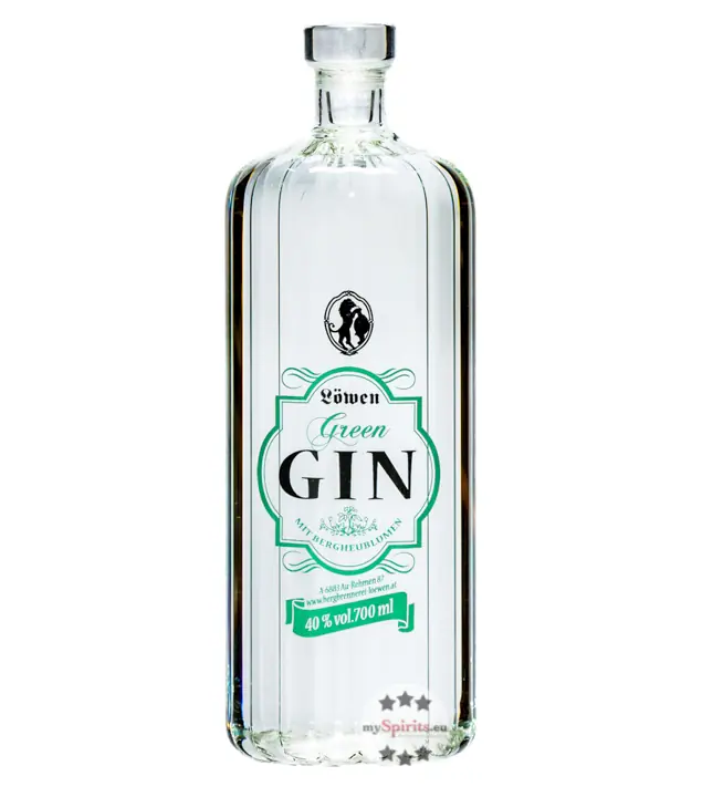 Löwen Green Gin / 40 % Vol. / 0,7 Liter – Flasche mit Geschenkverpackung