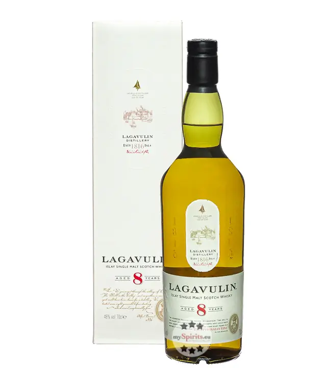 Lagavulin 8 Jahre Islay Single Malt Scotch Whisky / 48 % Vol. / 0,7 L Flasche in Geschenkschachtel