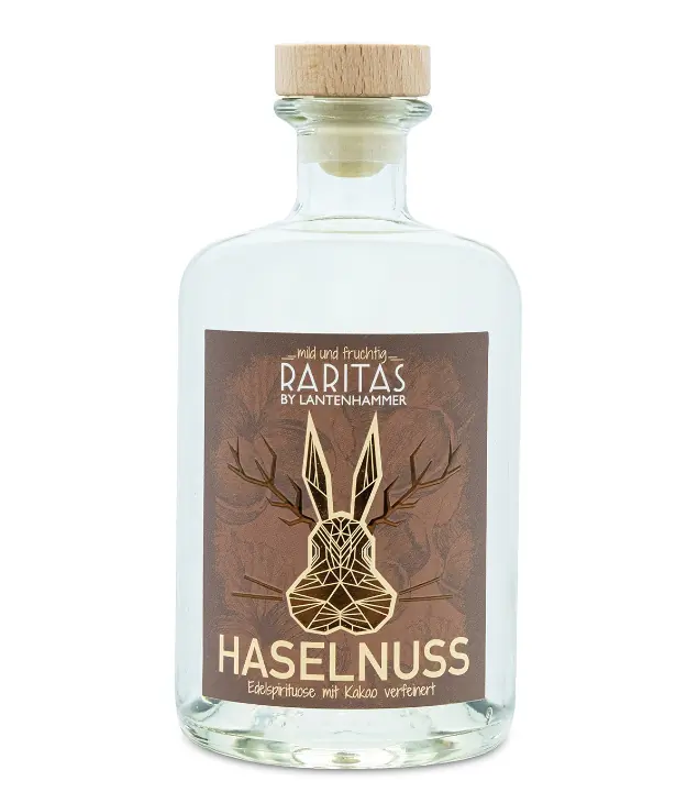 Lantenhammer Raritas Haselnussschnaps / 32 % vol / 0,5 Liter-Flasche
