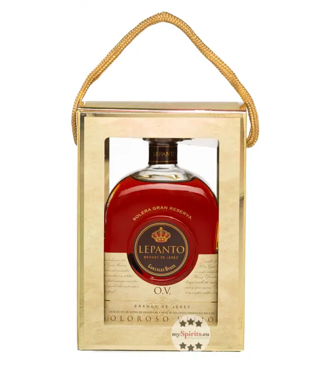 Lepanto OV Oloroso Viejo Brandy de Jerez / 36 % Vol. / 0,7 Liter-Flasche in Geschenkpackung