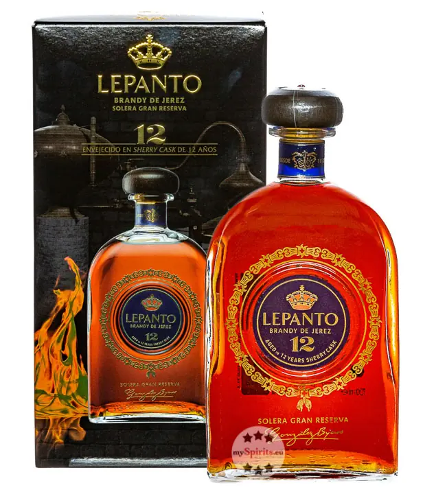 Lepanto Solera Gran Reserva Brandy de Jerez / 36 % Vol. / 0,7 Liter-Flasche in Geschenkpackung