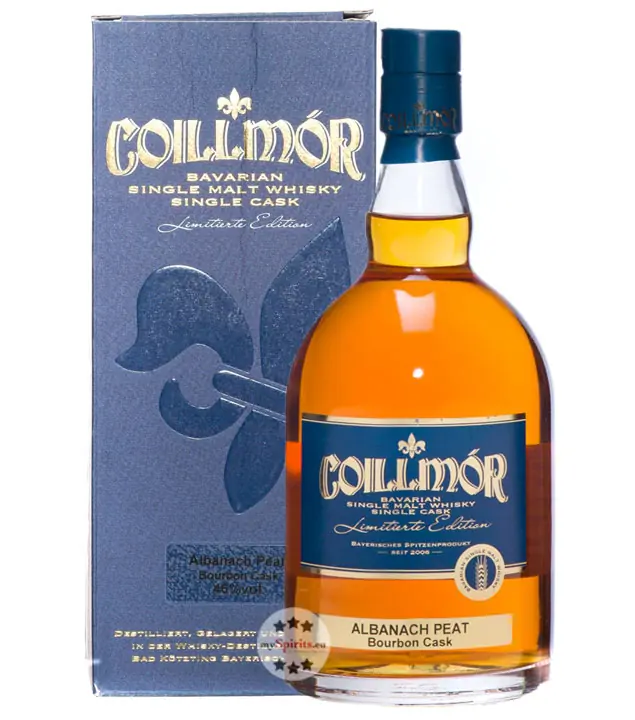 Liebl: Coillmor Albanach Peat Bourbon Cask Single Malt Whisky / 46 % Vol. / 0,7 Liter-Flasche in Geschenkkarton