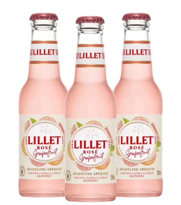 Lillet Rosé Grapefruit RTD 3er-Set / 10,3 % vol / 3 x 0,2 Liter-Flasche
