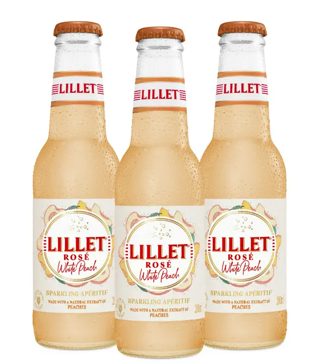 Lillet Rosé White Peach RTD 3er-Set / 10,3 % vol / 3 x 0,2 Liter-Flasche