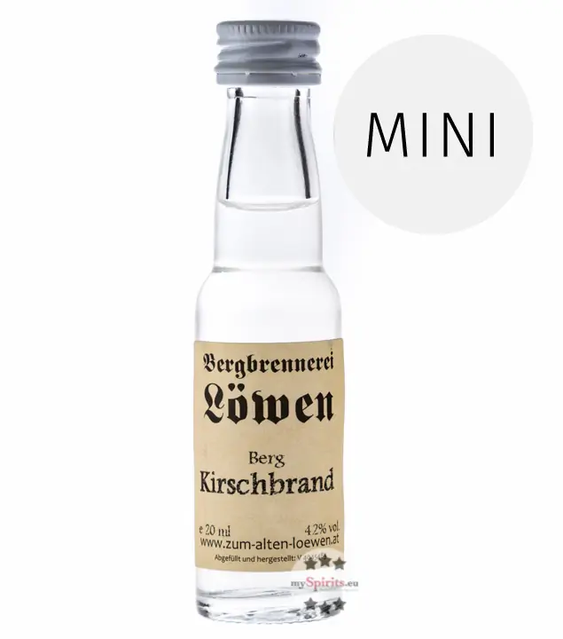 Löwen: Berg Kirschen Brand / 42% Vol. / 0,02 Liter - Flasche