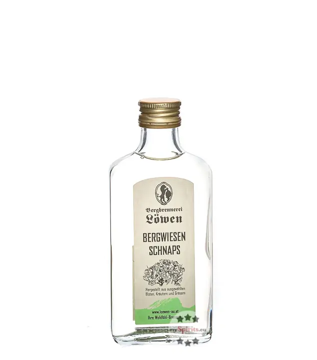 Löwen: Bergwiesen Schnaps  / 40% Vol. / 0,2 Liter - Flasche