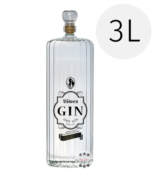 Bergbrennerei Löwen Dry Gin Großflasche / 40 % Vol. / 3,0 Liter-Flasche