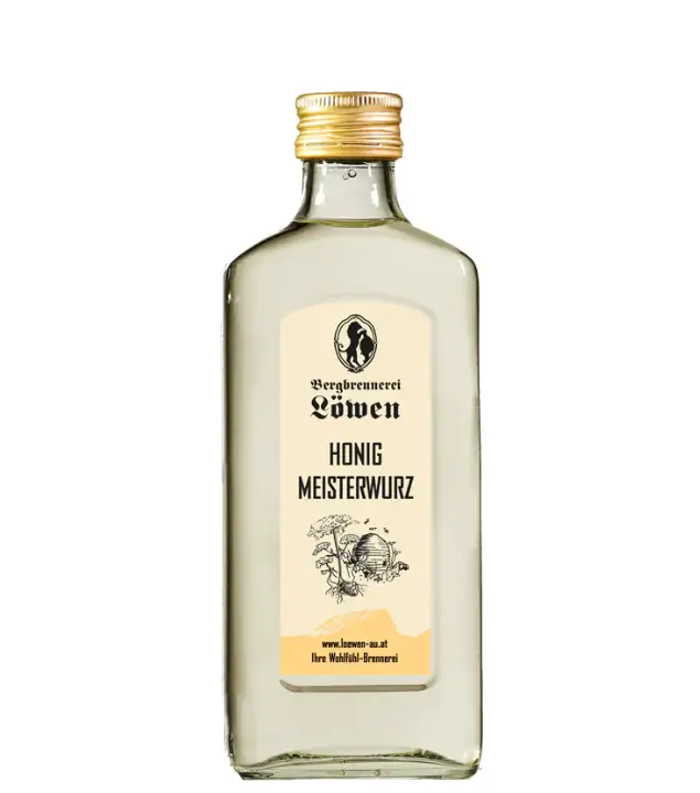 Löwen Honig Meisterwurz / 35 % vol / 0,2 Liter-Flasche