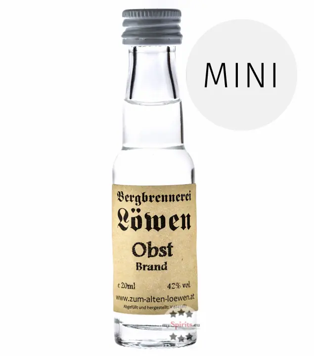 Löwen: Hochtannberger Obst Brand / 42% Vol. / 0,02 Liter - Flasche