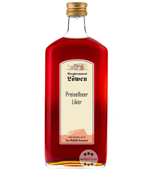 Löwen: Preiselbeerlikör / 25% Vol. / 0,5 Liter - Flasche