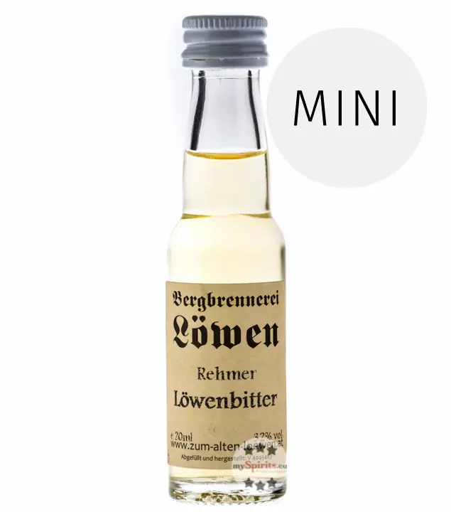 Löwen: Rehmer Löwen-Bitter / 32% Vol. / 0,02 Liter - Flasche