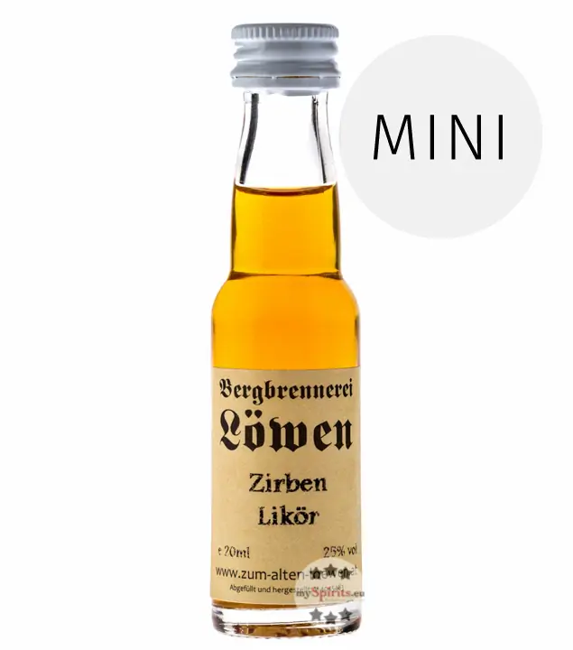 Löwen: Zirben-Likör / 25% Vol. / 0,02 Liter - Flasche
