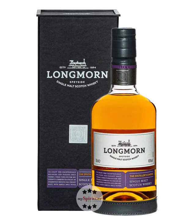 Longmorn The Distiller‘s Choice Speyside Single Malt Scotch Whisky / 40 % Vol. / 0,7 Liter-Flasche in Geschenkkarton